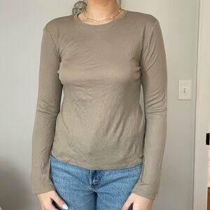 Classic Tan Long Sleeve Top